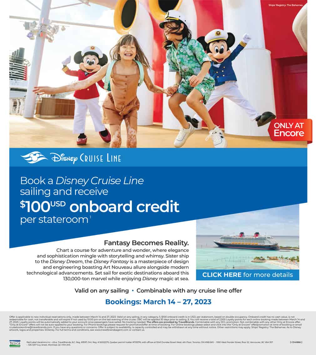 Onboard Credit With Disney Cruise Line
